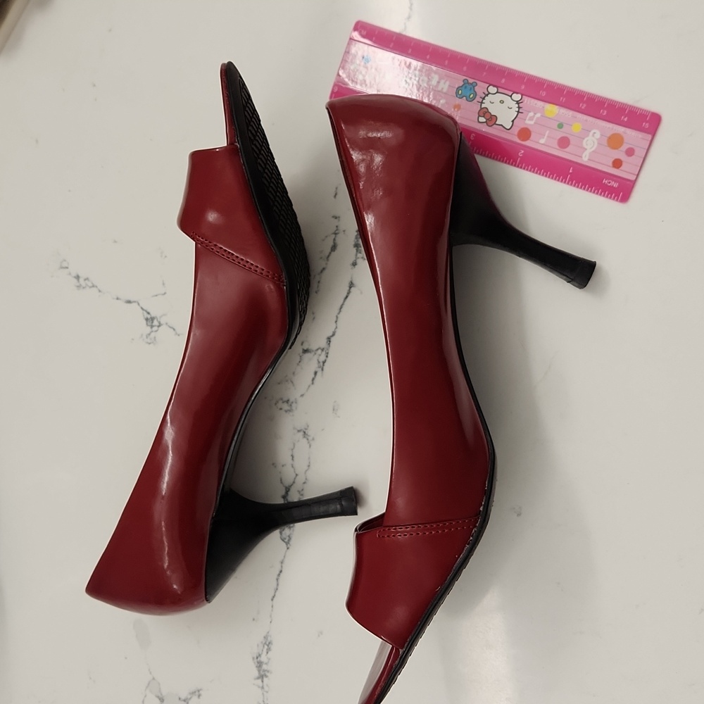 Apt. 9 Chic Red Open-Toe Heels ❤️ Just In Time For Vallentine's Day ❤️ - Picture 3 of 8